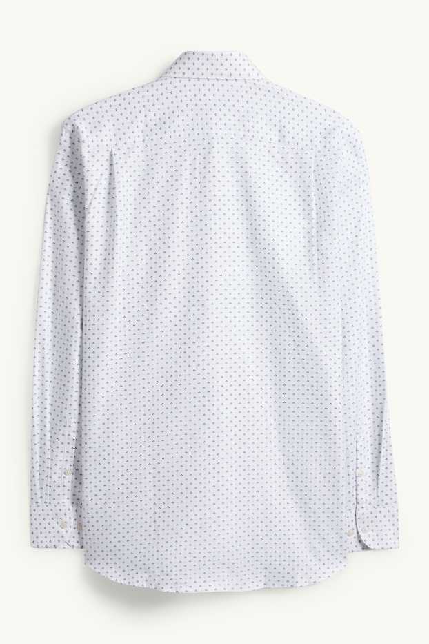 Herren - Businesshemd - Regular Fit - Cutaway - bügelleicht - weiß