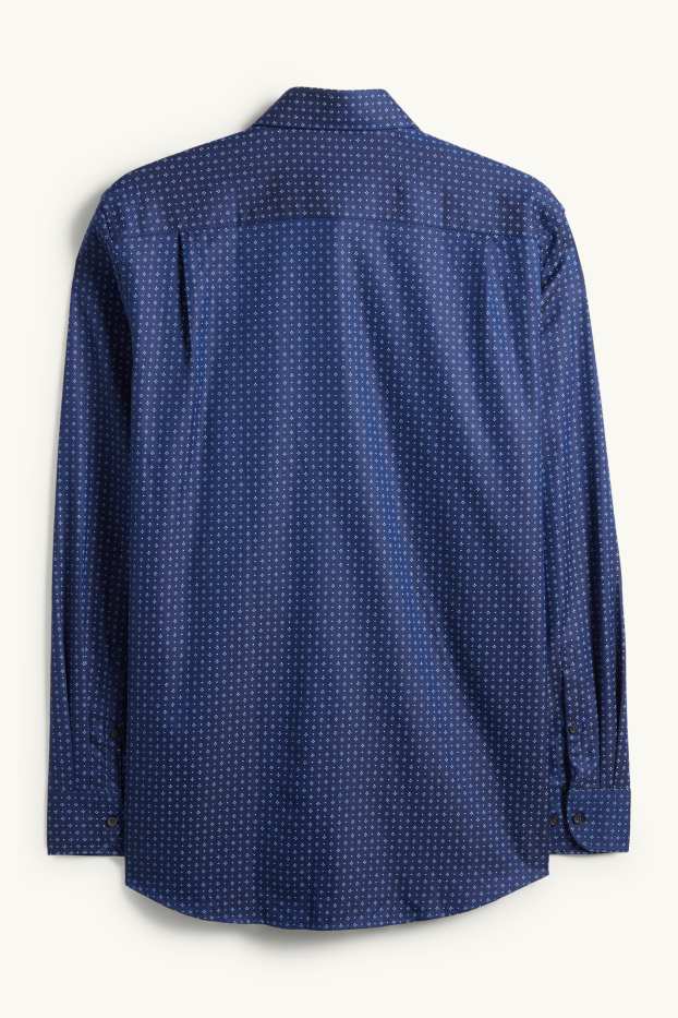 Bărbați - Cămașă office - regular fit - guler italian - ușor de călcat - albastru închis