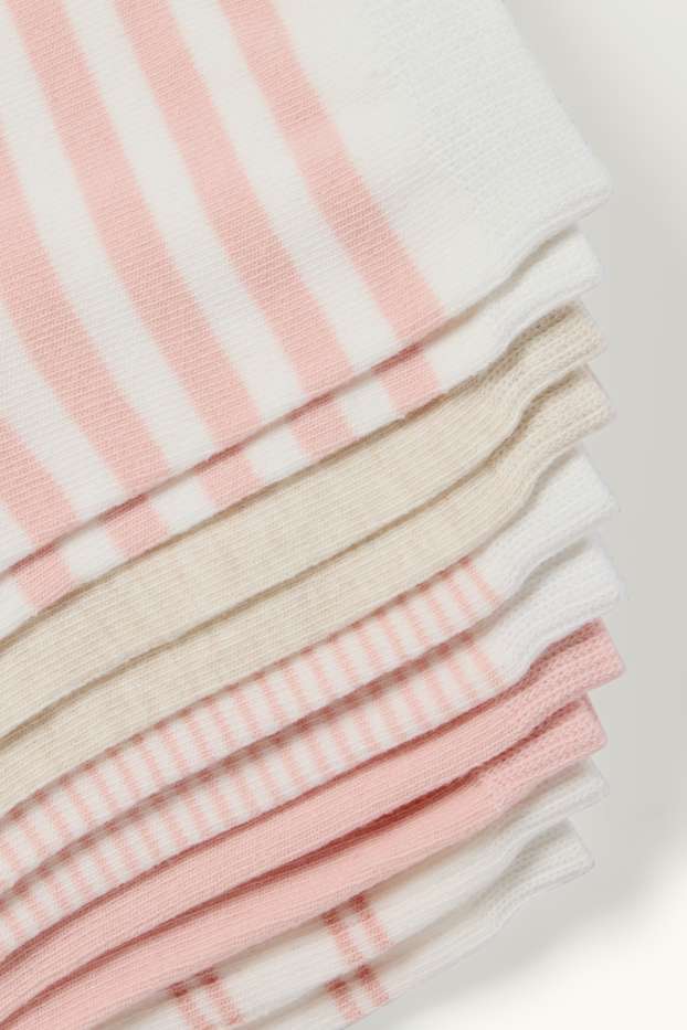 Damen - Multipack 5er - Socken - weiss / rosa