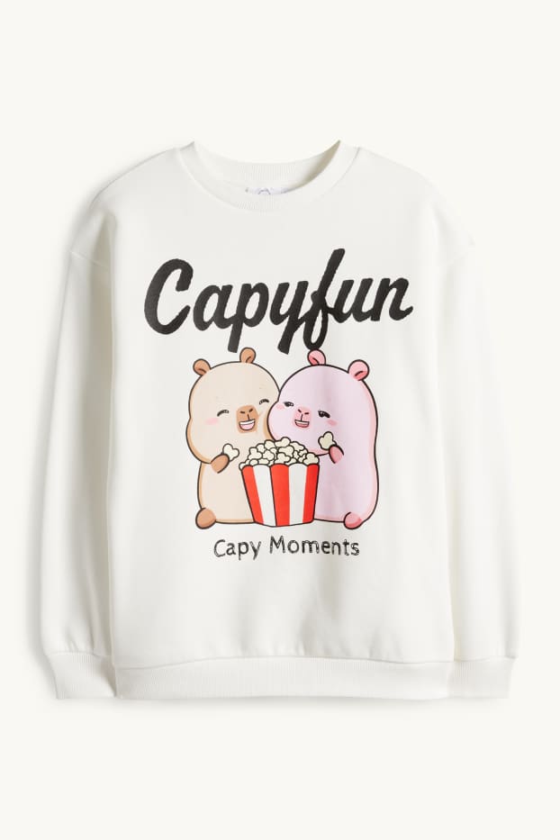 Kinder Mädchen - CapyFun - Sweatshirt - weiss