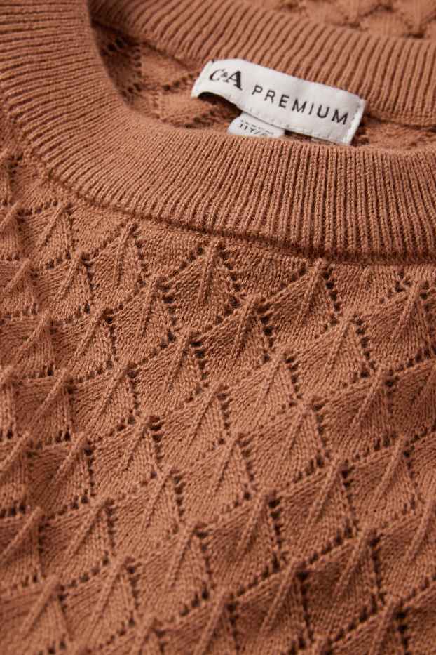 Enfants filles - T-shirt - finition texturée - marron