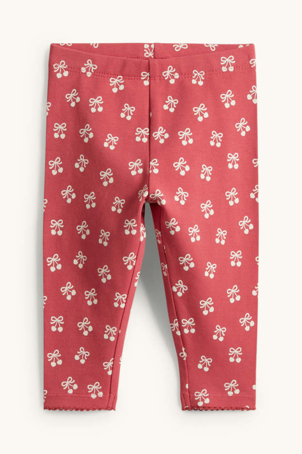 Miminka - dívky - Třešně a mašle - outfit pro miminka - 2dílný - krémově bílá