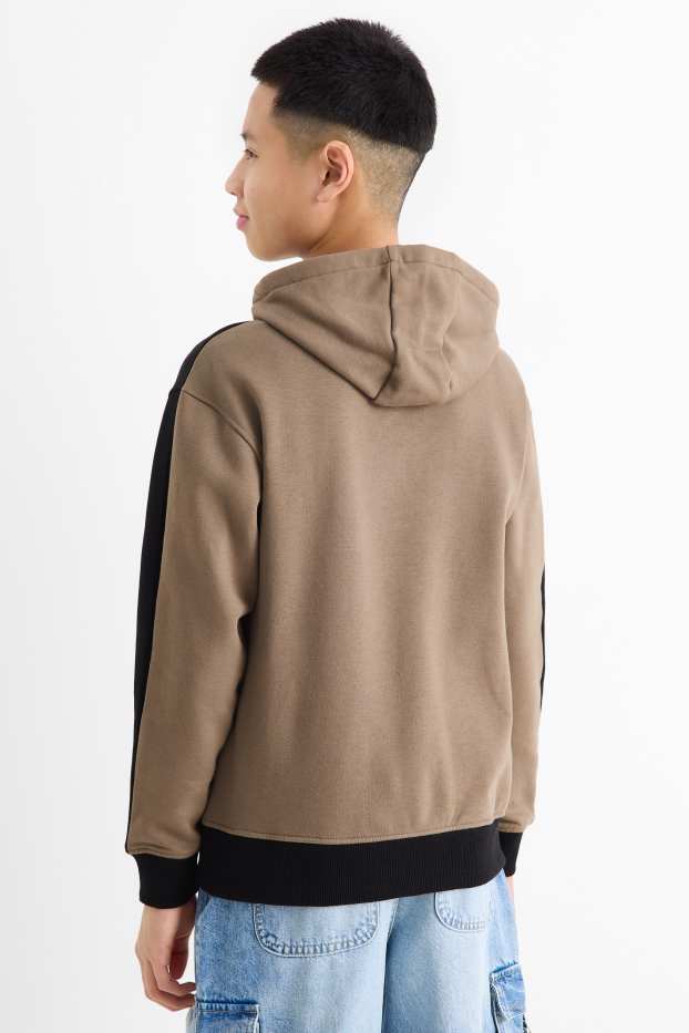 Children Boys - Racing - hoodie - light brown