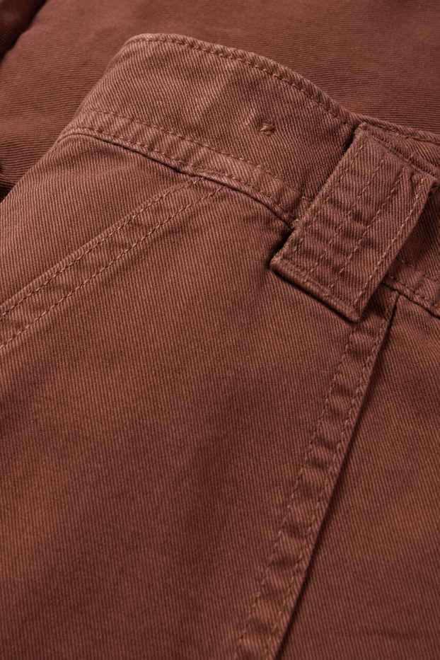 Kinder Mädchen - Stoffhose - dunkelbraun