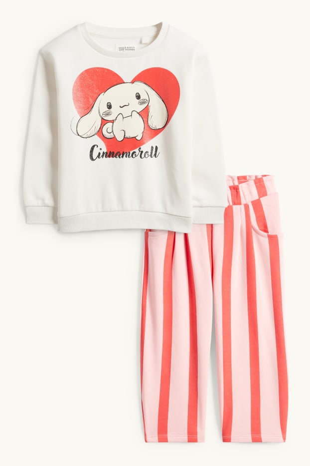 Kinder Mädchen - Cinnamoroll - Set - Sweatshirt und Jogginghose - 2 teilig - rosa / rot