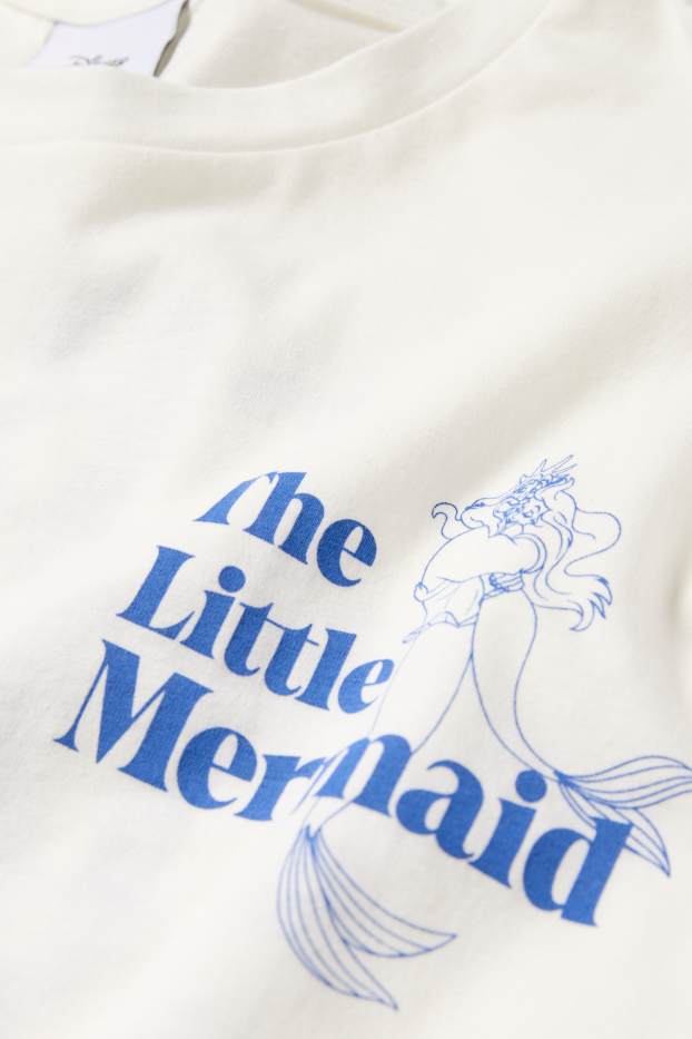 Dames - T-shirt - oversized - Ariel - wit / blauw