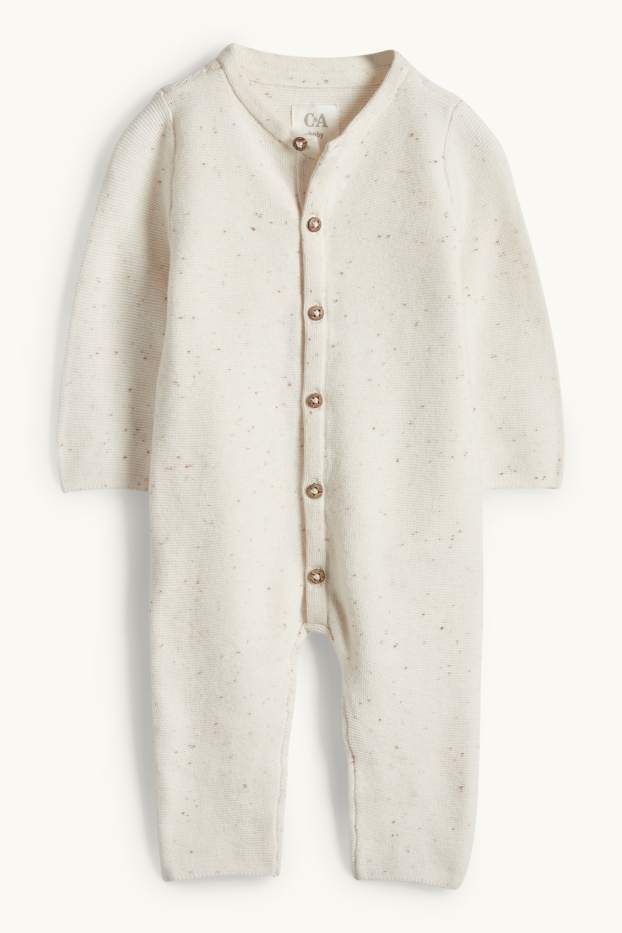 Unisex - Knitted baby jumpsuit - cremewhite