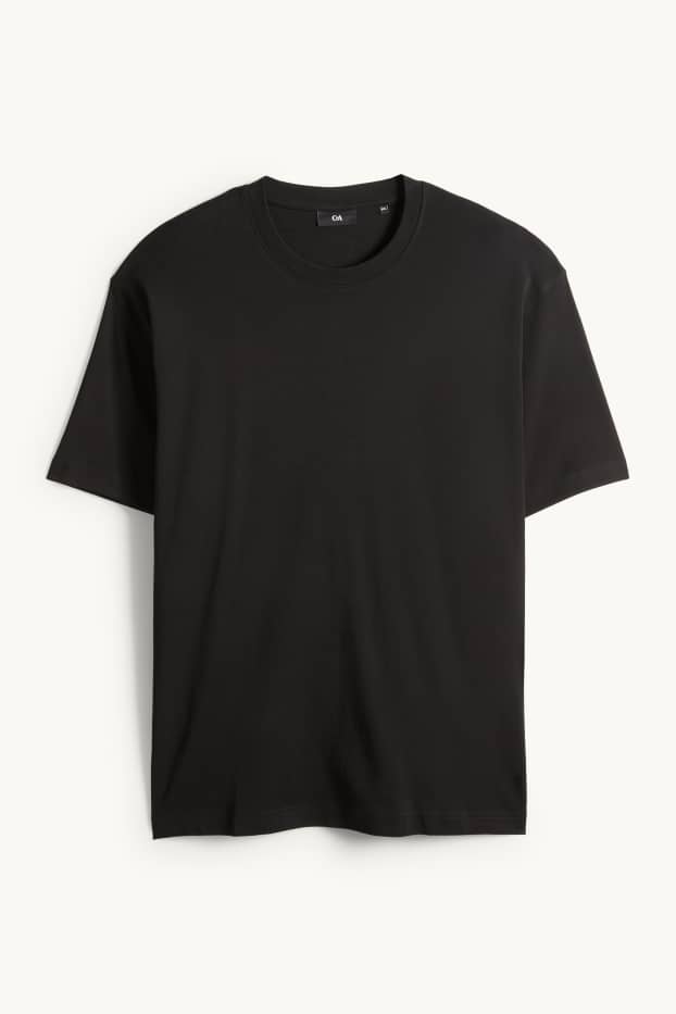 Hommes - T-shirt - relaxed fit - noir