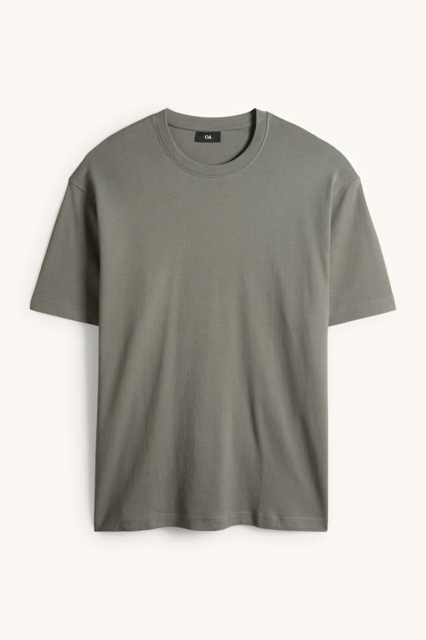 Hommes - T-shirt - relaxed fit - vert