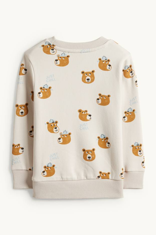 Copii - Băieți - Urs - bluză de molton - bej deschis