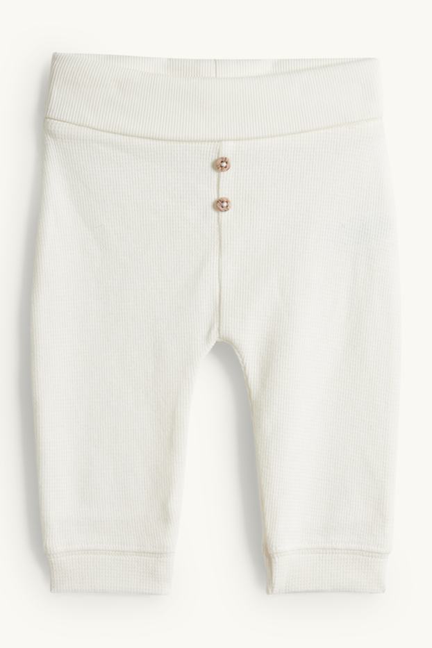 Unisex - Baby joggers - textured - cremewhite