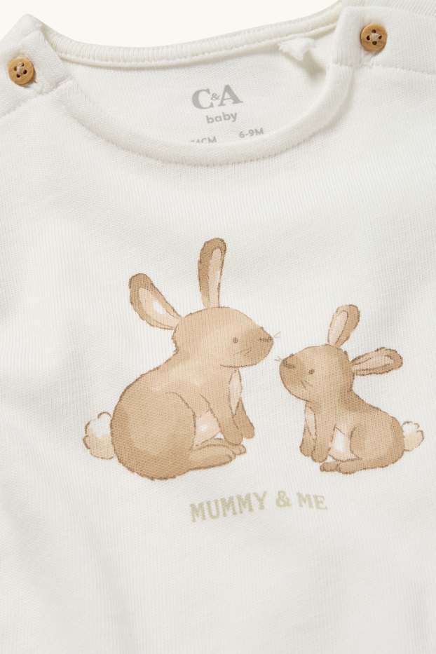 Unisex - Leprotto - maglia a maniche lunghe per neonati - bianco crema