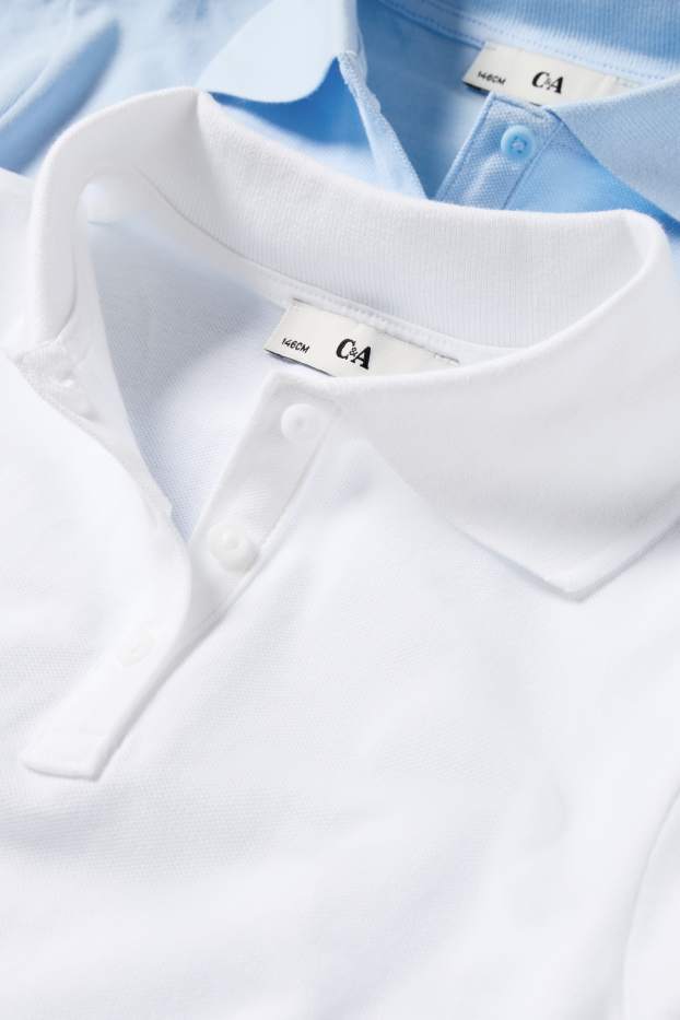 Kinder Mädchen - Multipack 3er - Poloshirt - weiß