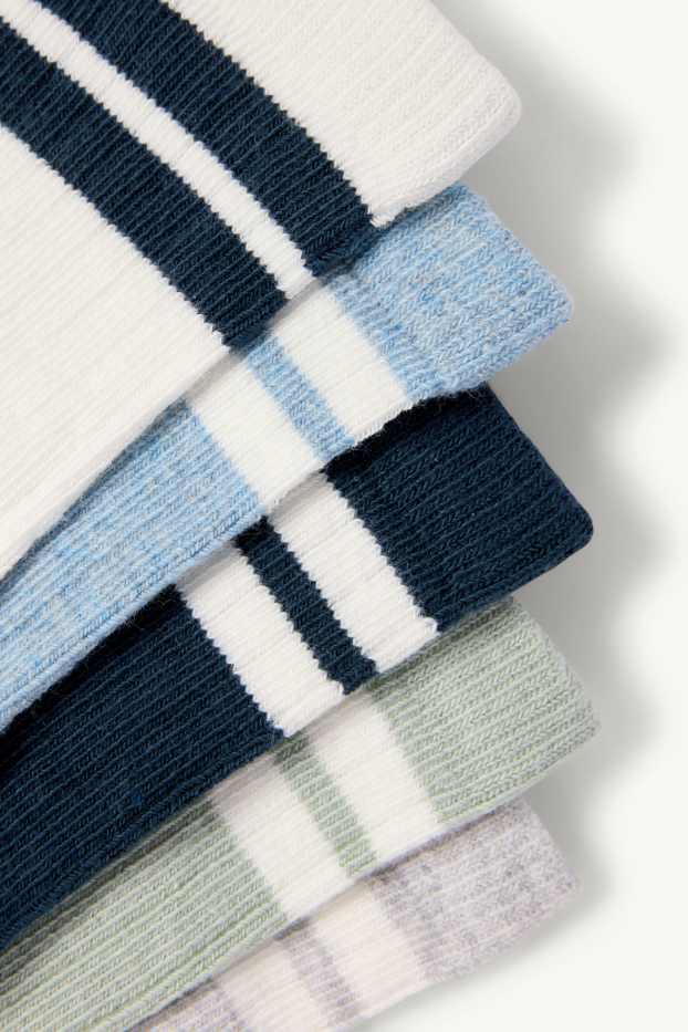 Baby Jungen - Multipack 5er - Baby-Socken - weiss / blau