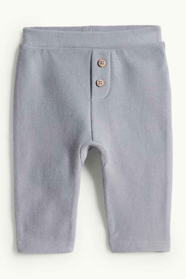 Bebeluși - băieți - Compleu bebeluși - 2 piese - alb / gri