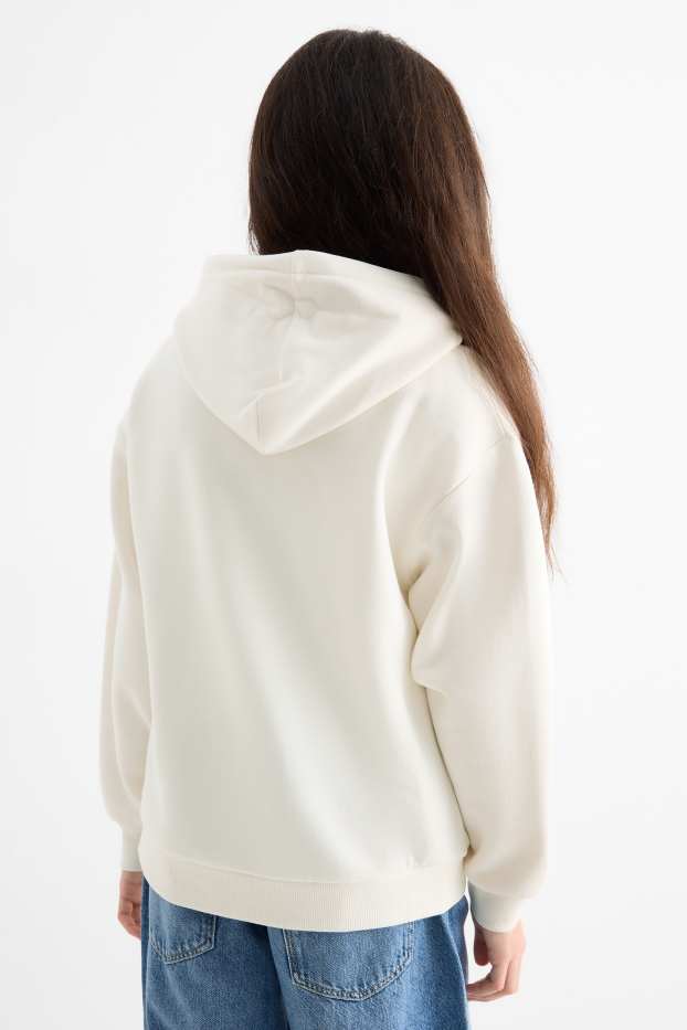 Enfants filles - Stranger Things - sweat à capuche - blanc crème