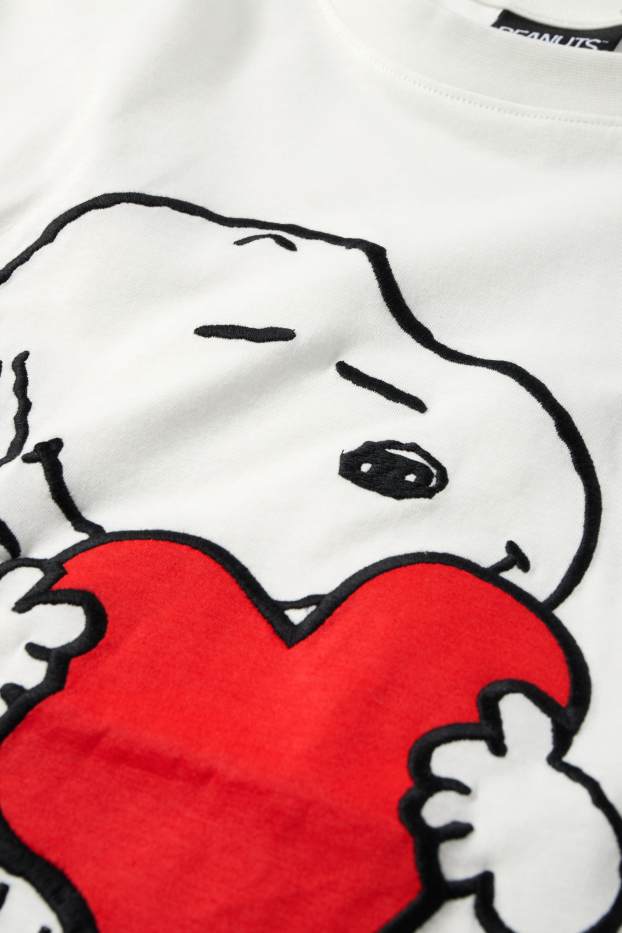 Damen - T-Shirt - Regular Fit - Peanuts - weiss