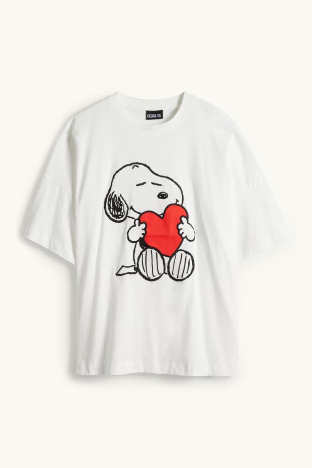 Damen - T-Shirt - Regular Fit - Peanuts - weiss