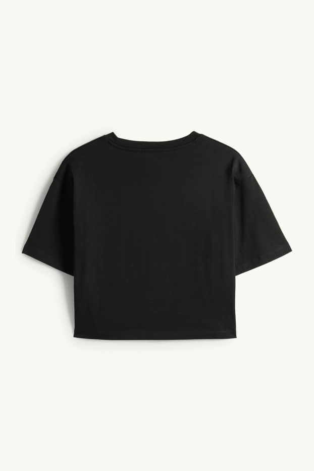 Damen - T-Shirt - Relaxed Fit - schwarz