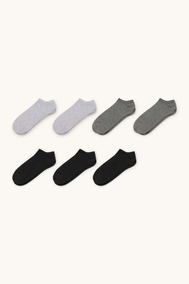 Bărbați - Multipack 7 perechi - șosete sub gleznă - gri închis / gri deschis