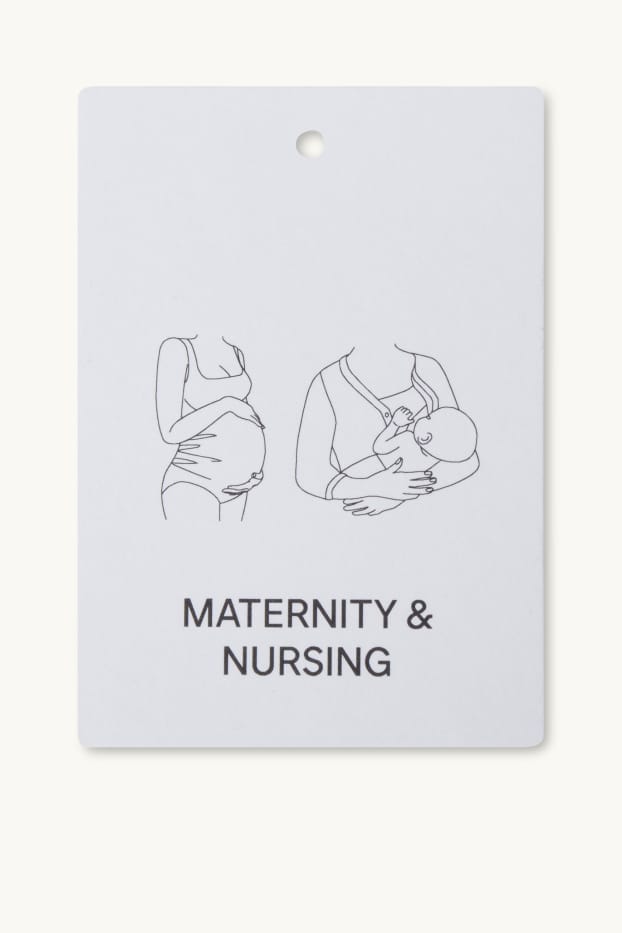 Femmes - T-shirt d’allaitement - slim fit - texture côtelée - blanc