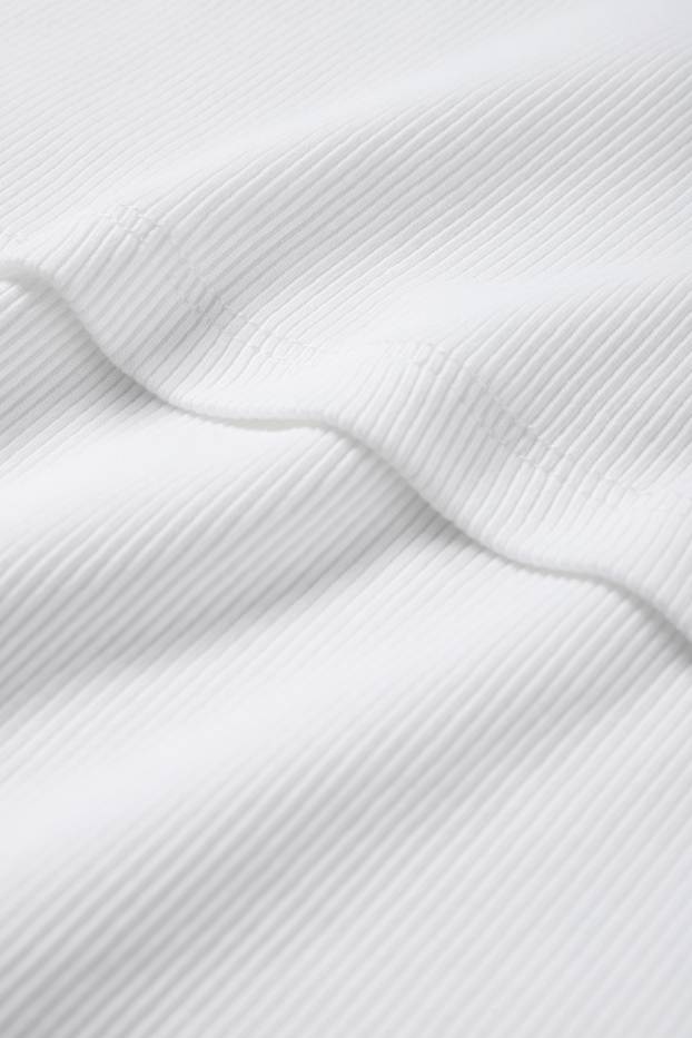 Femmes - T-shirt d’allaitement - slim fit - texture côtelée - blanc