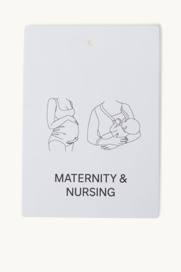 Mujer - Camiseta de lactancia - slim fit - de canalé - negro