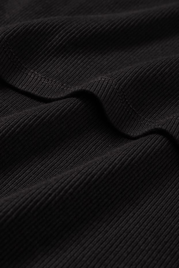 Mujer - Camiseta de lactancia - slim fit - de canalé - negro