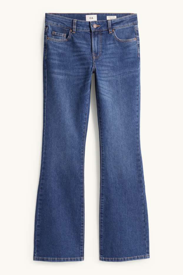 Dames - Bootcut jeans - low waist - jeansblauw
