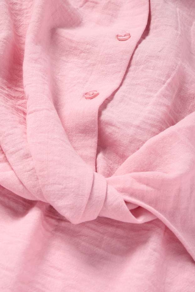 Dames - Blouse met geknoopt detail - roze