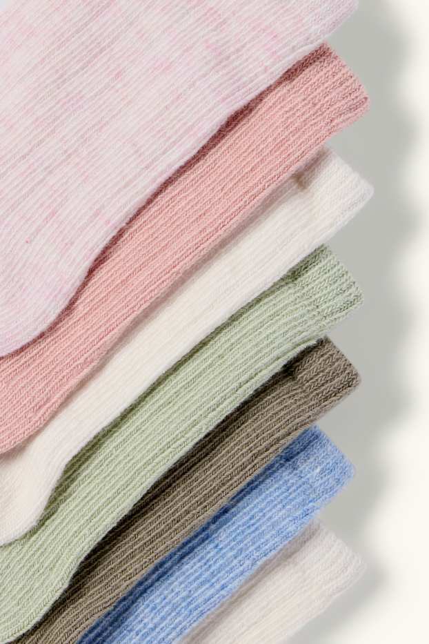 Baby Mädchen - Multipack 7er - Baby-Socken - gerippt - bunt