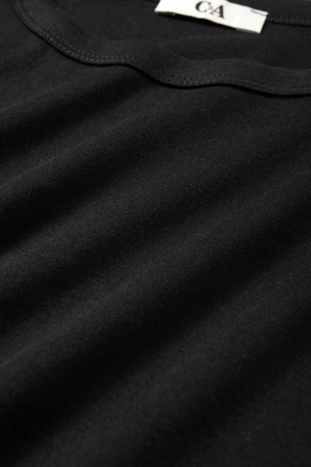 Damen - T-Shirt - Slim Fit - schwarz