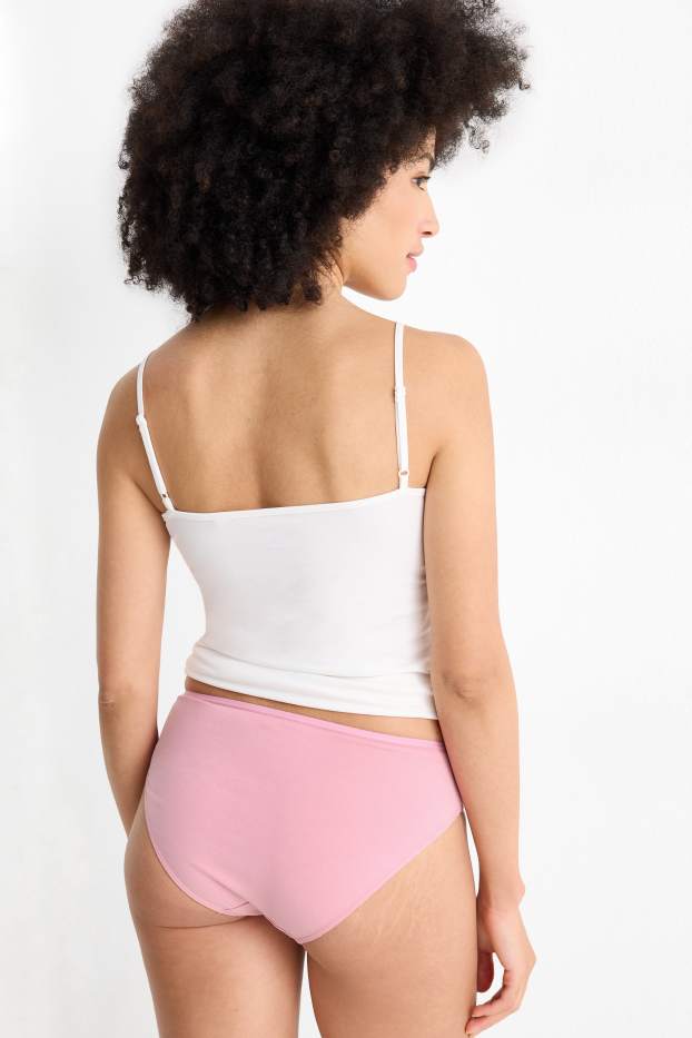 Femmes - Lot de 4 - culottes - noir / rose