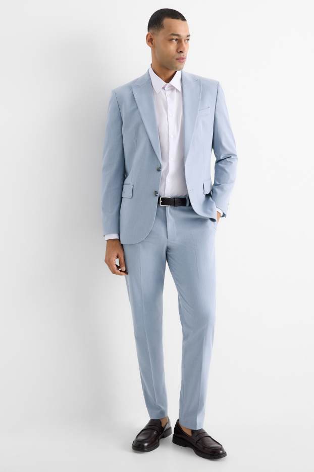 Men - Mix-and-match trousers - slim fit - Flex - light blue