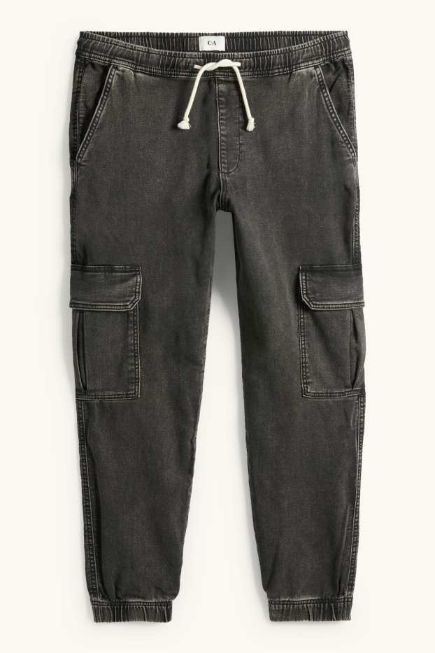 Men - Cargo jeans - LYCRA® - denim-dark gray