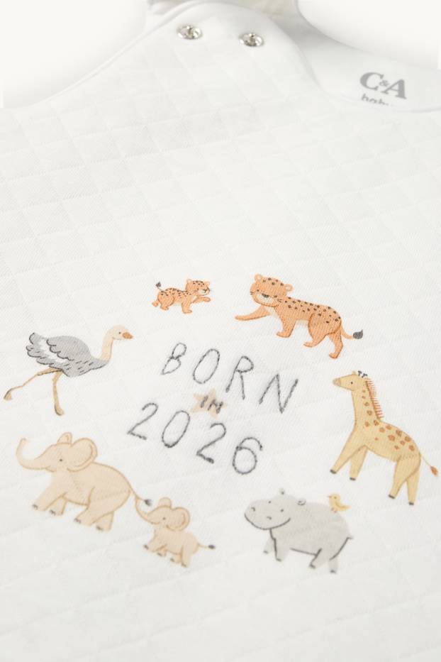 Unisexe - Animaux sauvages - gigoteuse pour bébé - 0-4 mois - blanc