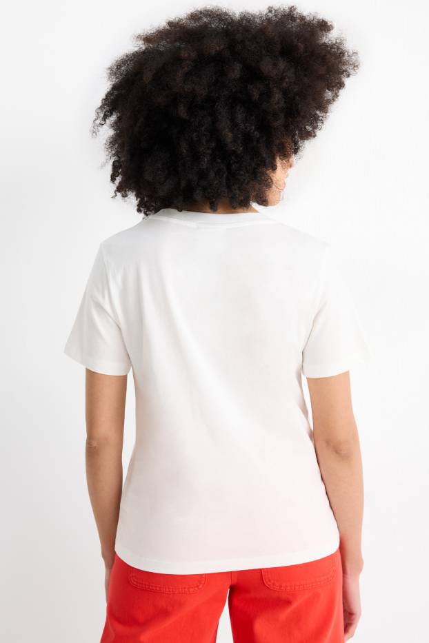 Femmes - T-shirt - regular fit - Mickey Mouse - blanc