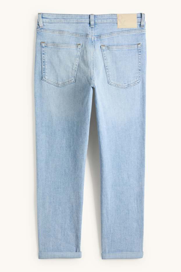 Femei - Boyfriend jeans - talie medie - denim-albastru deschis