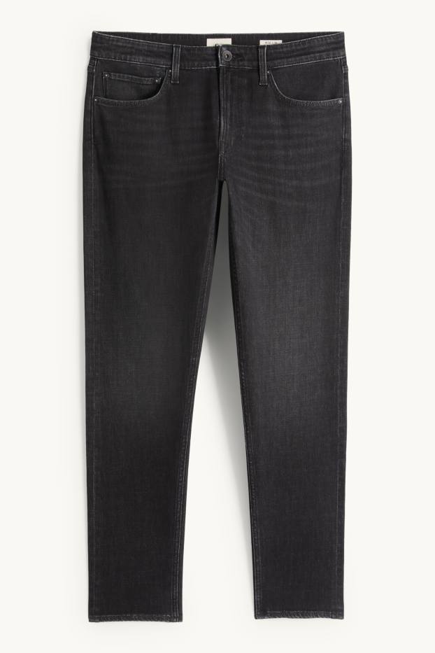 Bărbați - Slim tapered jeans - denim-gri închis