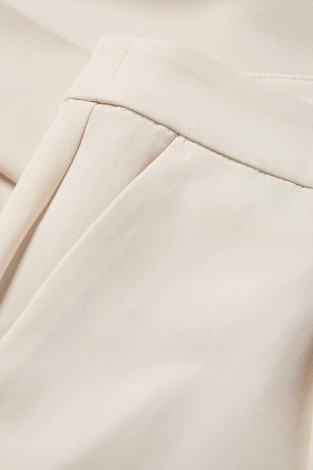 Femmes - Pantalon de toile - high waist - straight leg - beige clair