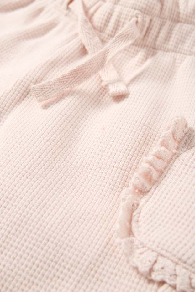 Bébés filles - Pantalon de jogging pour bébé - finition texturée - rose