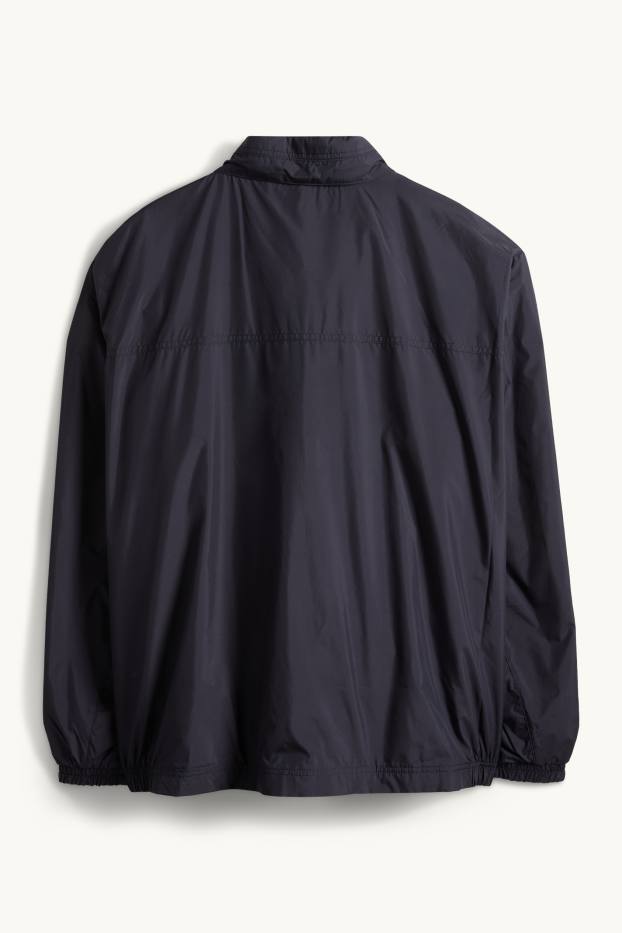 Pánské - Blouson s kapucí - z vodoodpudivého materiálu - tmavomodrá