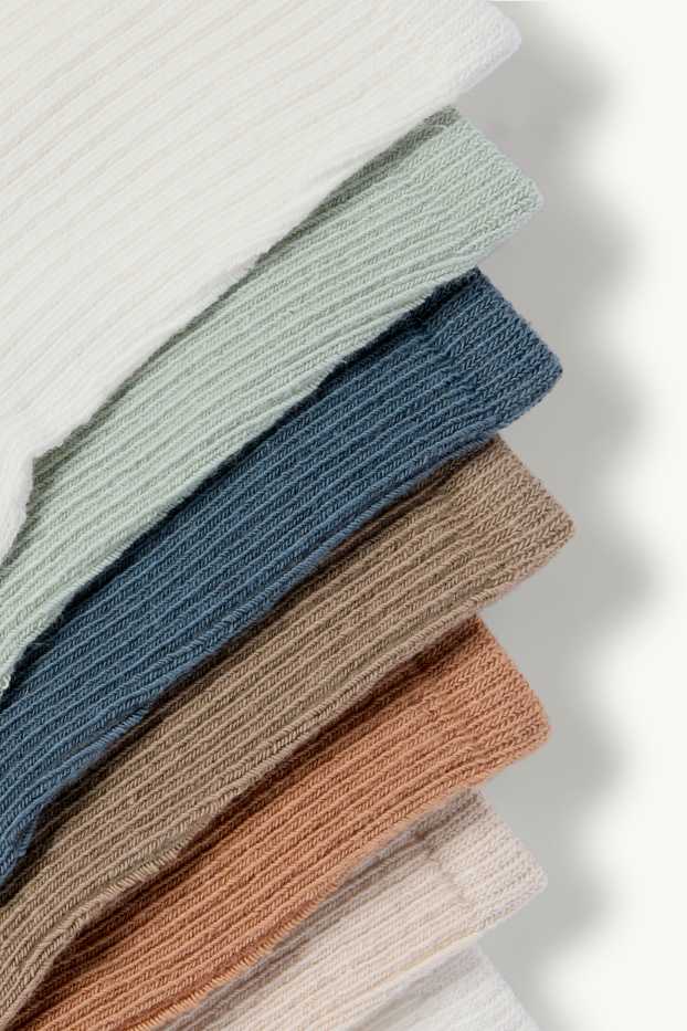 Nadó nen - Paquet de 7 - mitjons per a nadó - acanalats - multicolor