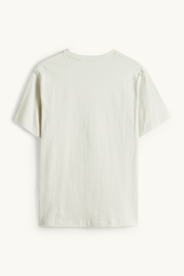 Kinder Buben - Hotdog - Kurzarmshirt - cremeweiß