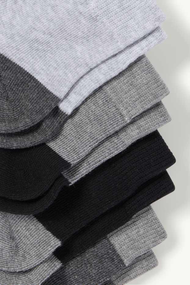 Bărbați - Multipack 7 perechi - șosete scurte - negru / gri