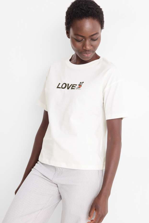 Femmes - T-shirt - regular fit - Mickey Mouse - blanc