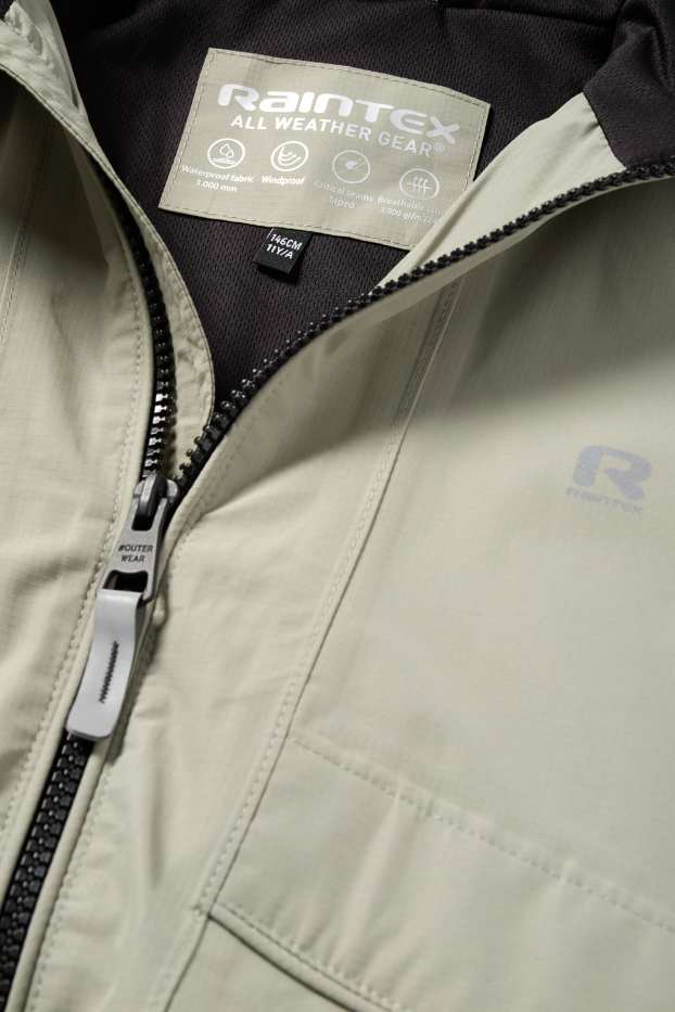 Kinder Mädchen - Regenjacke mit Kapuze - wasserdicht - hellgrün