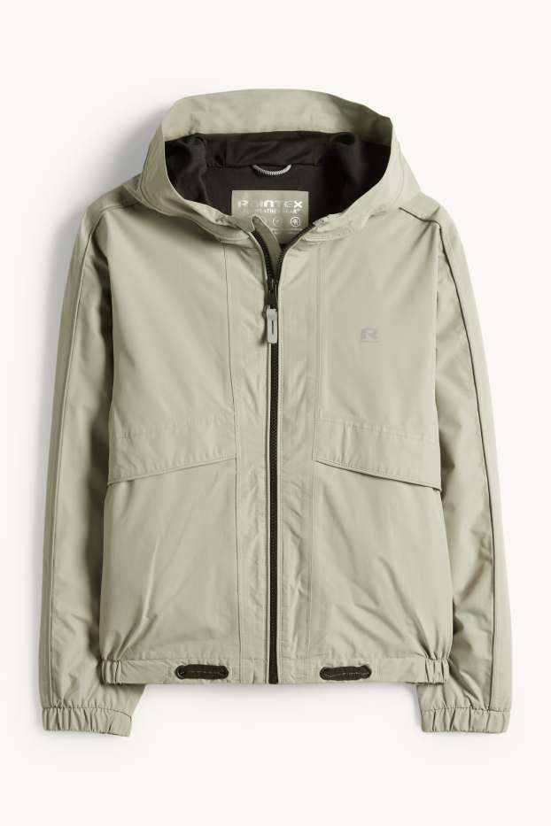 Kinder Mädchen - Regenjacke mit Kapuze - wasserdicht - hellgrün