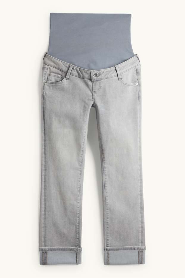 Damen - Umstandsjeans - Straight Jeans - helljeansgrau