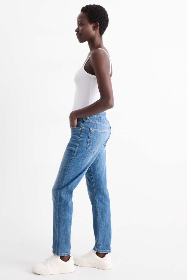 Damen - Boyfriend Jeans - Mid Waist - jeansblau